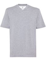 Brunello Cucinelli t-shirt à col v - Gris