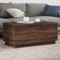 Salontafel met LED-verlichting 90x50x40 cm bruin eikenkleur