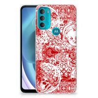 Silicone Back Case Motorola Moto G71 5G Angel Skull Rood - thumbnail