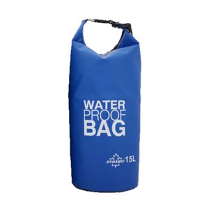 Waterdichte duffel bag/plunjezak 15 liter blauw