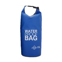 Waterdichte duffel bag/plunjezak 15 liter blauw - thumbnail