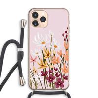 Painted wildflowers: iPhone 11 Pro Max Transparant Hoesje met koord