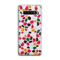Colored Giraffe: Samsung Galaxy S10 4G Transparant Hoesje