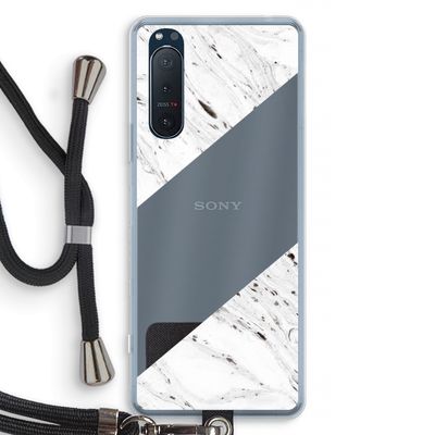 Biggest stripe: Sony Xperia 5 II Transparant Hoesje met koord