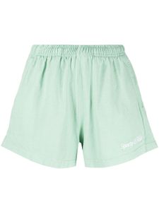 Sporty & Rich short en coton à logo brodé - Vert