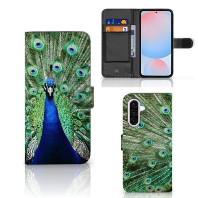 Samsung Galaxy A56 | Telefoonhoesje | Met pasjeshouder | Pauw