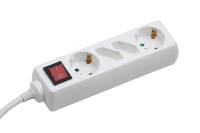 Meister Stekkerdoos 2+2 Schakelaar 1.4M Wiw - WU7430300