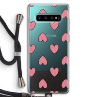 Ondersteboven verliefd: Samsung Galaxy S10 Plus Transparant Hoesje met koord