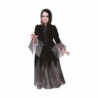 Meisjes vampieren jurk zwart -grijs 164 (14 jaar)  -