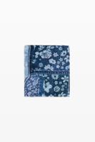 rechthoekige denim patch foulard - BLUE - U