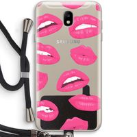 Bite my lip: Samsung Galaxy J7 (2017) Transparant Hoesje met koord