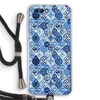 Blauw motief: Honor 10 Transparant Hoesje met koord