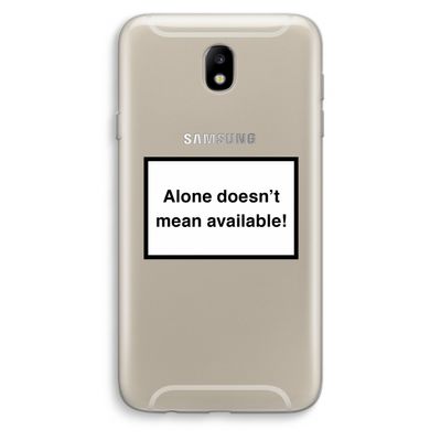 Alone: Samsung Galaxy J7 (2017) Transparant Hoesje