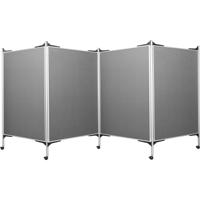 magnetoplan Presentatiewand mobil SET 2 (b x h) 518.5 cm x 180 cm Vilt Grijs Tweezijdig te gebruiken, Inklapbaar, Prikbord 1101007