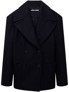 Stella McCartney manteau en laine à boutonnière croisée - Noir