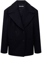 Stella McCartney manteau en laine à boutonnière croisée - Noir