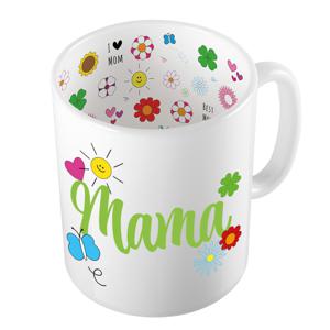 Cadeau koffie/thee mok voor mama - groen - mama is de beste - keramiek - 300 ml - Moederdag   -