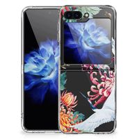 Samsung Galaxy Z Flip 5 TPU Hoesje Bird Flowers