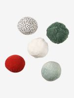 Set van 5 sensorische stoffen ballen groen