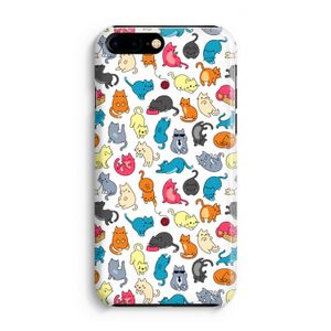 Kleurrijke katten: iPhone 8 Plus Volledig Geprint Hoesje