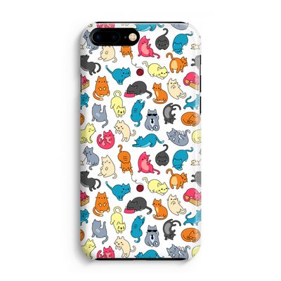 Kleurrijke katten: iPhone 8 Plus Volledig Geprint Hoesje