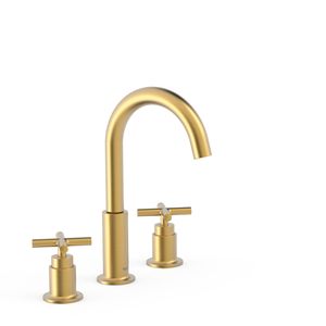 Wastafelkraan Tres Mont Blanc | Opbouw | Mengkraan | Standaard model | 2-hendels | Rond | Goud glans 24k