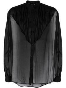 Del Core blouse à col officier - Noir