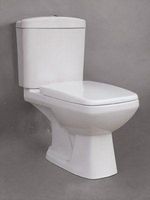 Badstuber Style duoblok toilet set wit met zitting AO - thumbnail
