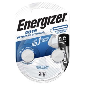 Energizer Lithium-Knoopcelbatterij CR2016 | 2.6 V DC | 163 mAh | 1 x 2 stuks - 53542302005 53542302005