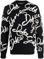 Dolce & Gabbana pull à logo brodé - Noir