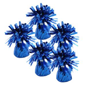 Ballon gewichtjes - 5x - blauw - 170 gram - gewichtjes voor helium ballontrosjes