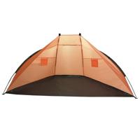 Summertime Beachshelter strandtent - oranje - 270 x 120 cm - Windscherm met draagtas - thumbnail