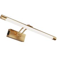 LED Schilderijlamp - Spiegellamp - Brinton Sarin - 8W 700lm - Warm Wit 3000K - Kantelbaar - Rond - Goud