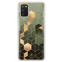 Samsung Galaxy A03s siliconen hoesje - Kubus groen