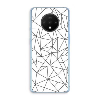 Geometrische lijnen zwart: OnePlus 7T Transparant Hoesje