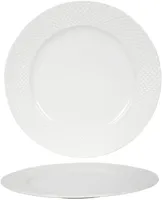 Ontbijtbord porselein diamant 20x2cm wit