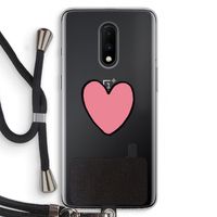 Hartje: OnePlus 7 Transparant Hoesje met koord