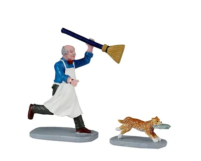 Feline Fish Thief Lemax Caddington Village Collection 2024