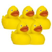 City Duck Badeendje - 5x - geel - 5,5 cm - bad eendjes race - eendje voor in bad