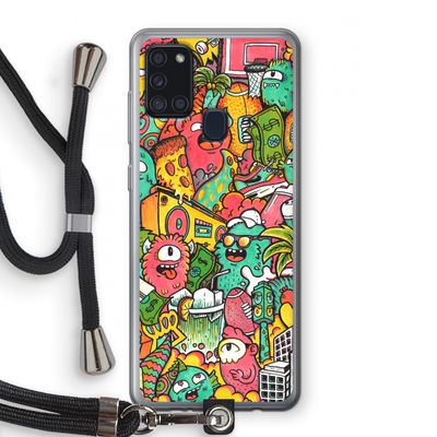 Vexx City: Samsung Galaxy A21s Transparant Hoesje met koord