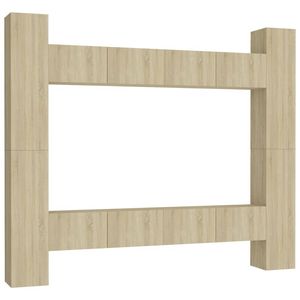 The Living Store TV-meubel - Sonoma Eiken - 100 x 30 x 30 cm - Montage vereist