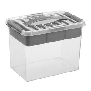 Opberg box/opbergdoos met tray 9 liter 30 x 20 x 22 cm kunststof