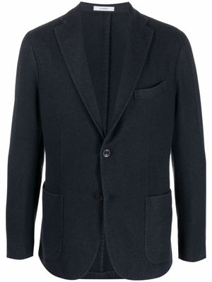 Boglioli blazer en laine à simple boutonnage - Bleu