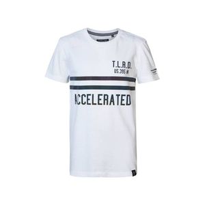 Petrol Industries T-shirt met printopdruk wit/donkerblauw