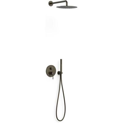 Regendouche set Tres Study | Inbouw | Mengkraan | 2-weg | Rond | Zwart brons