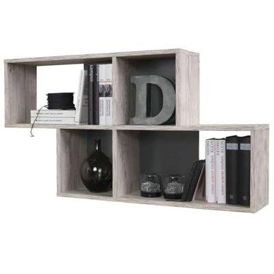 NORA wandplank - Zand eiken en antraciet decor - L100 x H53 x D19,5 cm - Made in Germany