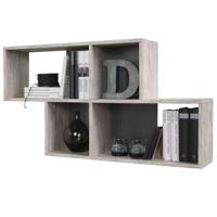 NORA wandplank - Zand eiken en antraciet decor - L100 x H53 x D19,5 cm - Made in Germany