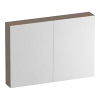 Brauer Impress Spiegelkast 100 cm - zonder Verlichting - Met 2 Dubbelzijdige Spiegeldeuren - Mat Mokka