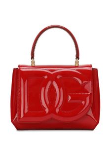 Dolce & Gabbana sac en cuir à logo embossé - Rouge