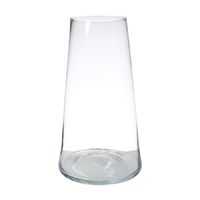 Transparante home-basics vaas/vazen van glas 35 x 18 cm Donna